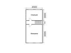 Баня 6 на 9 с террасой и мансардой (БН-24) 54 м²