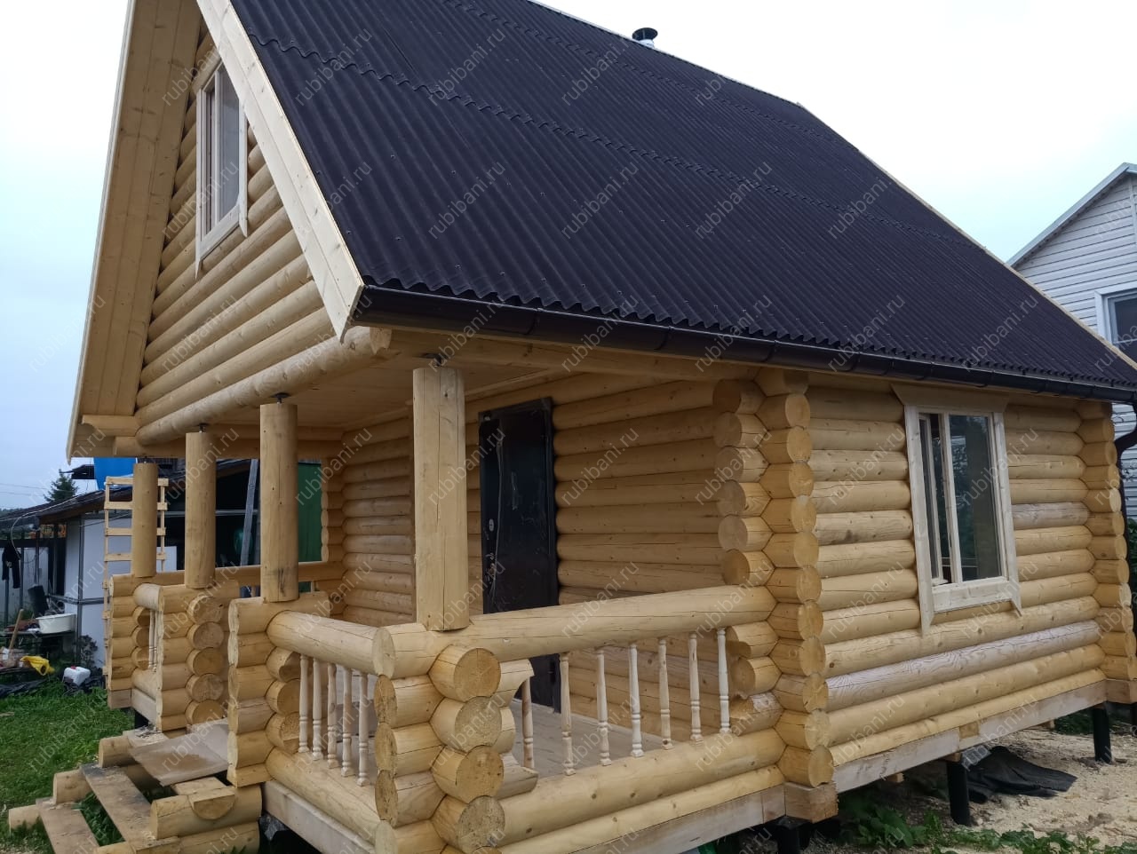 Баня из оцилиндрованного бревна — фото 15 Баня из оцилиндрованного бревна — фото 15