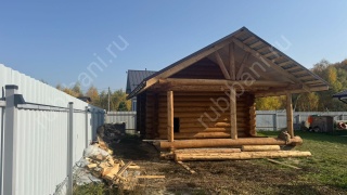 Баня 5×8 с террасой, 25 м²