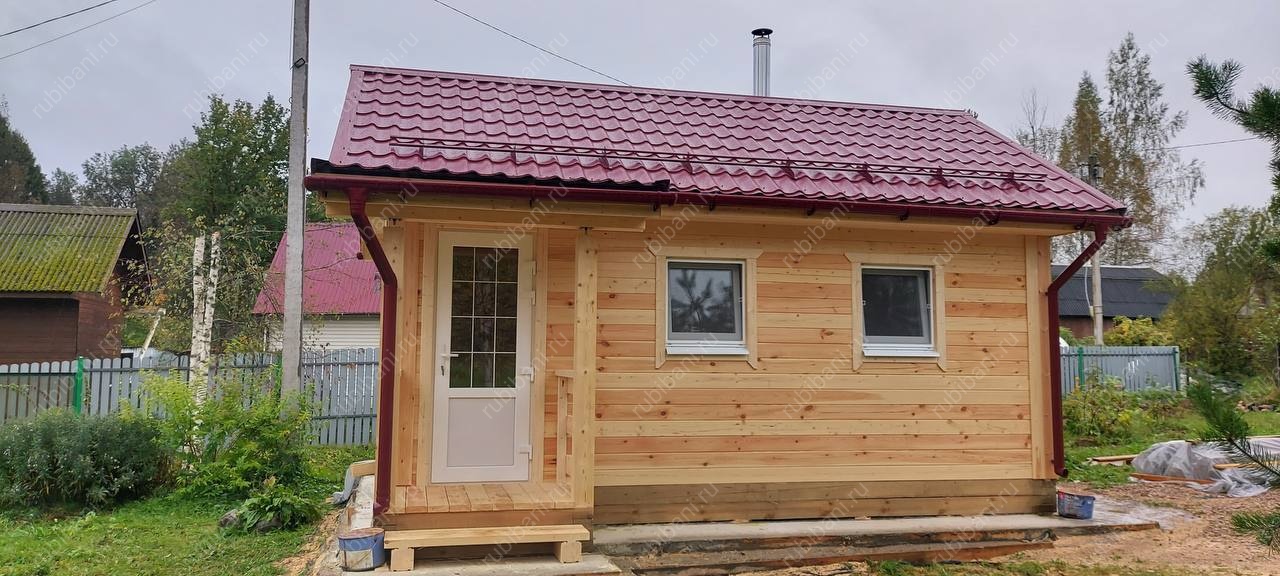 Баня из бруса 6х4 с крыльцом по проекту Б-22 — фото 4 Баня из бруса 6х4 с крыльцом по проекту Б-22 — фото 4