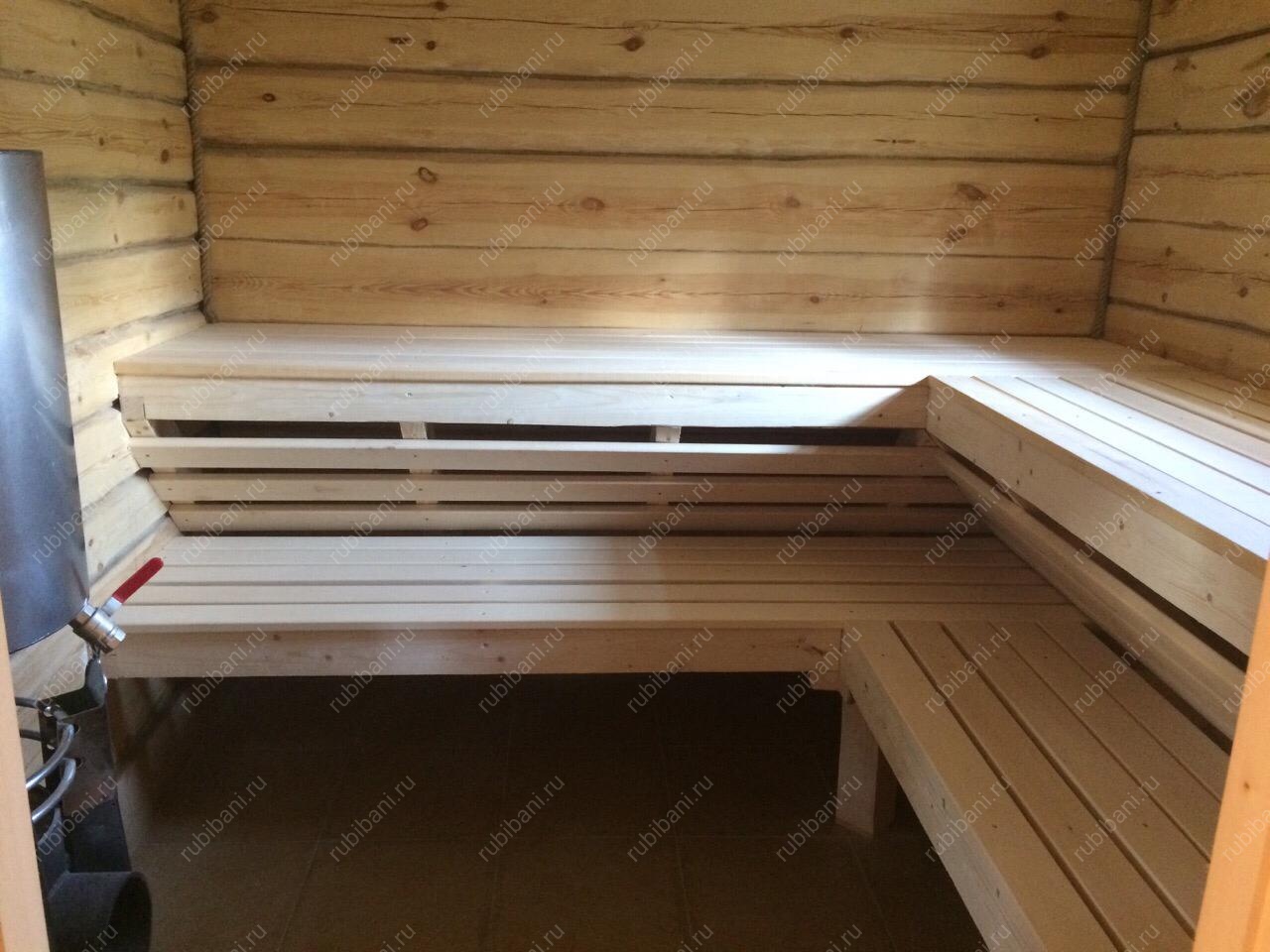 Баня из бревна 6 на 4 с мансардой — фото 8 Баня из бревна 6 на 4 с мансардой — фото 8